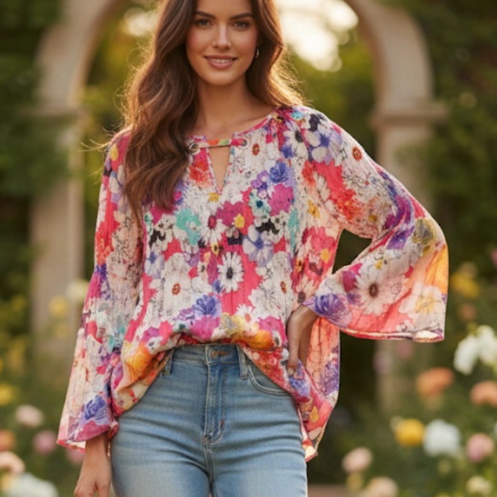 Spense Floral Blouse Size Small